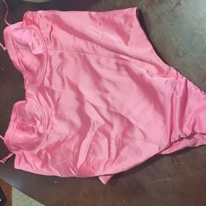Zara silk pink bodysuit